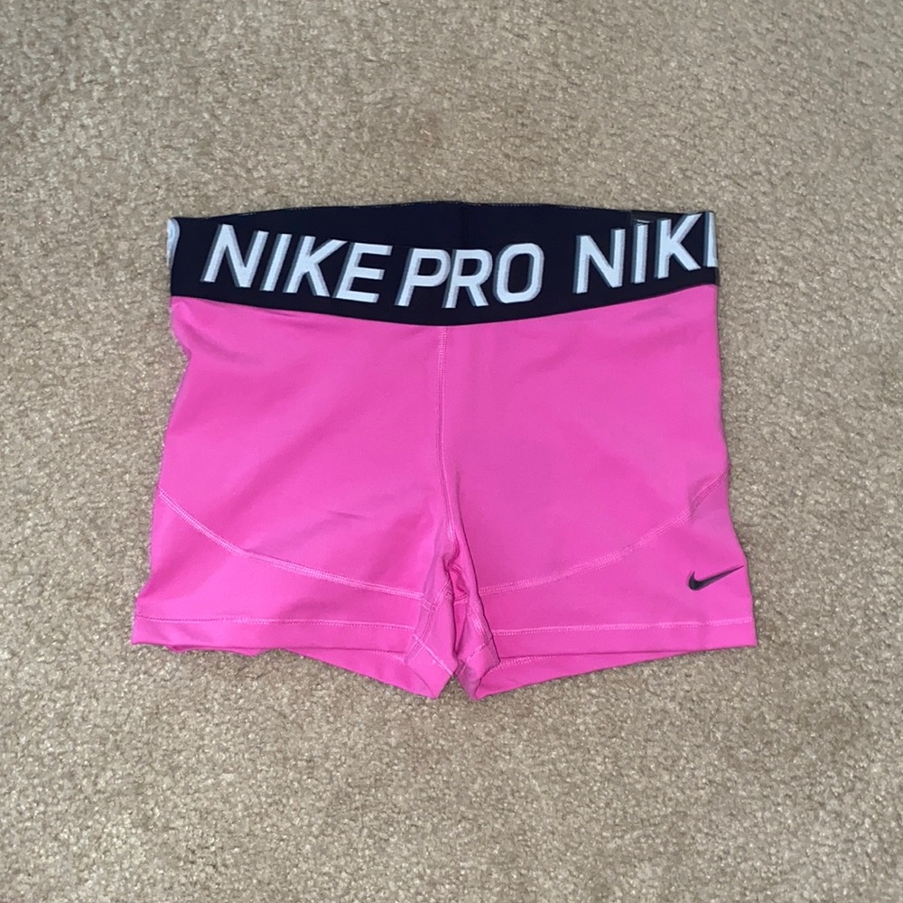 Never worn purple Nike pro 3” shorts